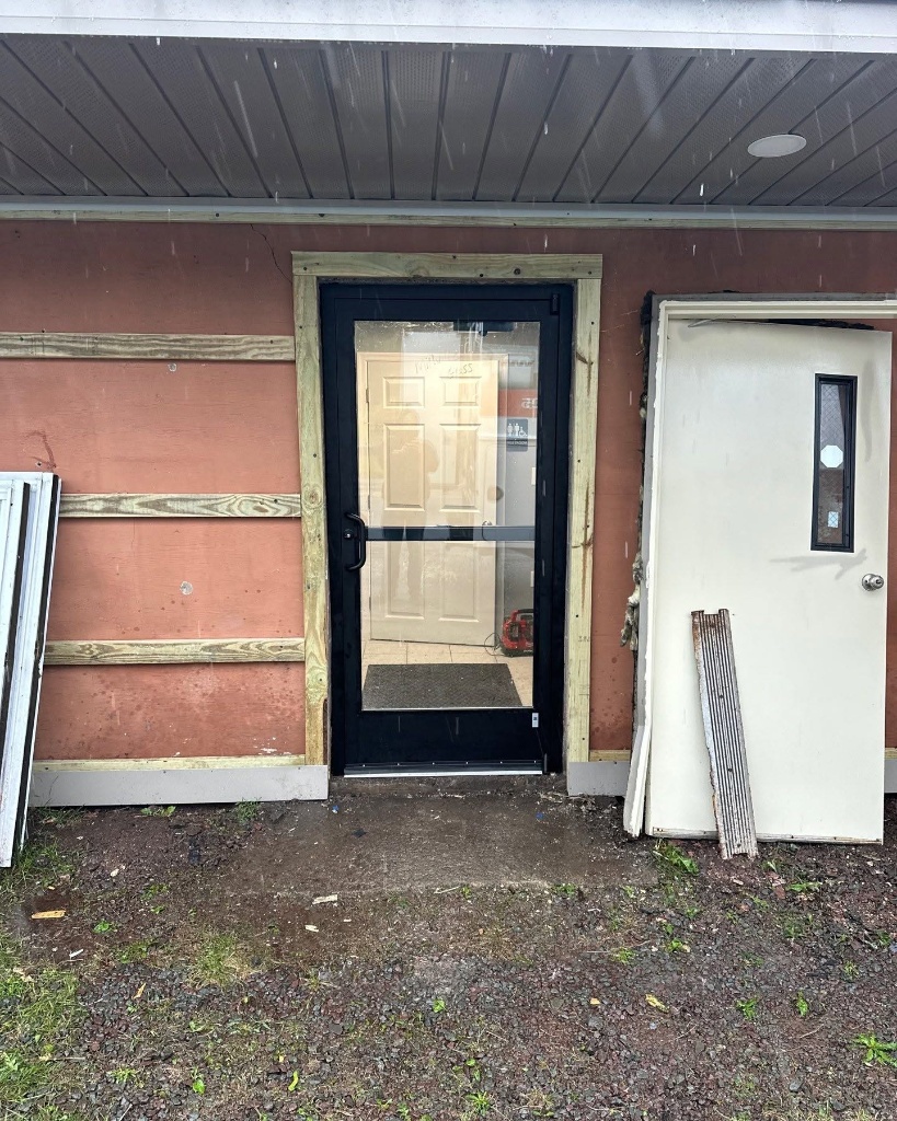 Commercial door installation