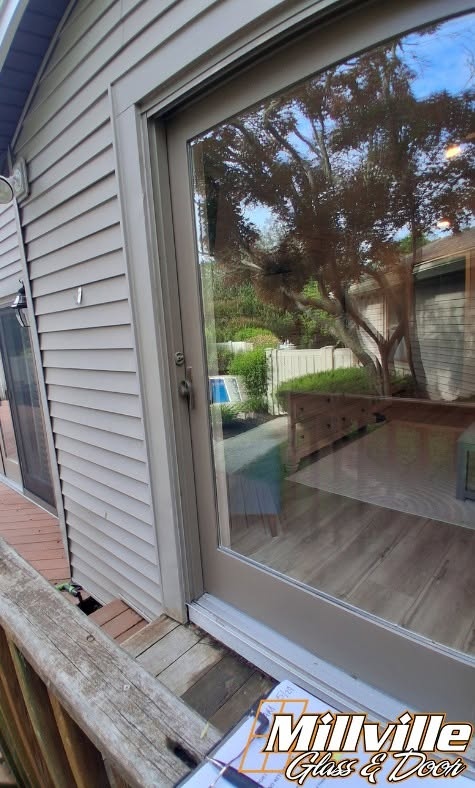 Residential patio glass door